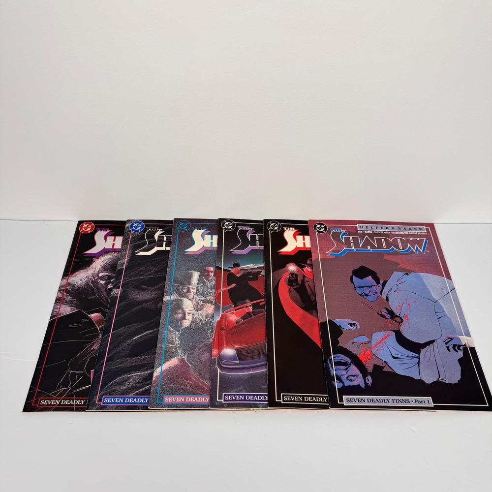 DC Comics The Shadow Comic Book Set Seven Deadly Finns Bags and Boards